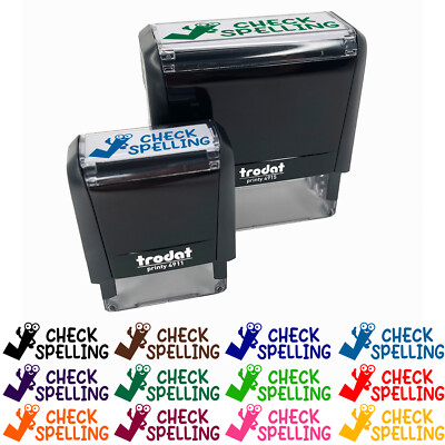 Check Spelling Teacher Student School Self-Inking Rubber Stamp Ink Stamper