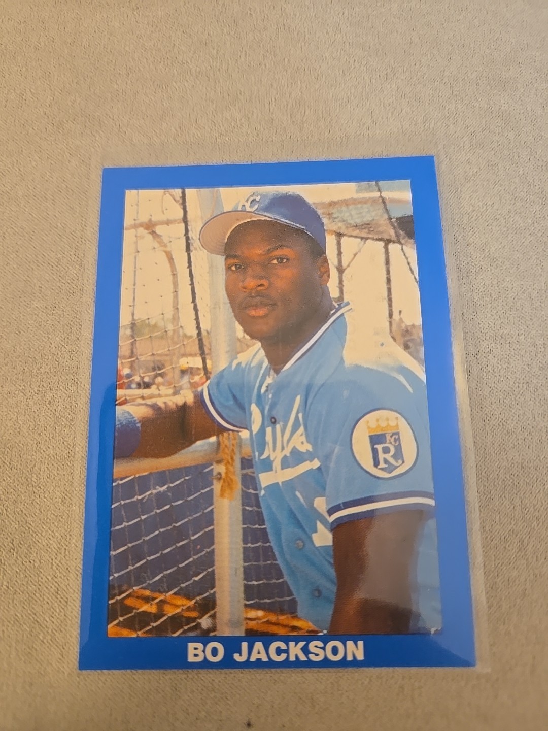 1990 BLUE Border  #NNO Bo Jackson NICE Kansas City Royals RARE!