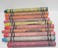 Lot Of 10 Crayola Crayons with some Neon Fluorescent ones. Collectible Vintage.