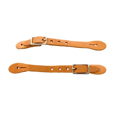 SUPREME WESTERN PRODUCTS Toddler Spur Straps Genuine Leather Cowboy Boots Kids Children Made USA Russet