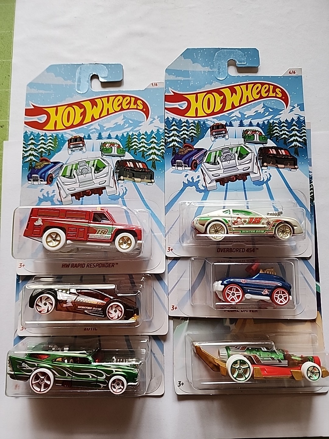 Hot Wheels Holiday Hot Rods Full Set of 6 1/64 Diecast Cars New In Package
