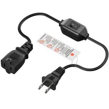 On Off Switch Extension Cord 2-Feet , 2-Prong Polarized Extension Cord with Swi
