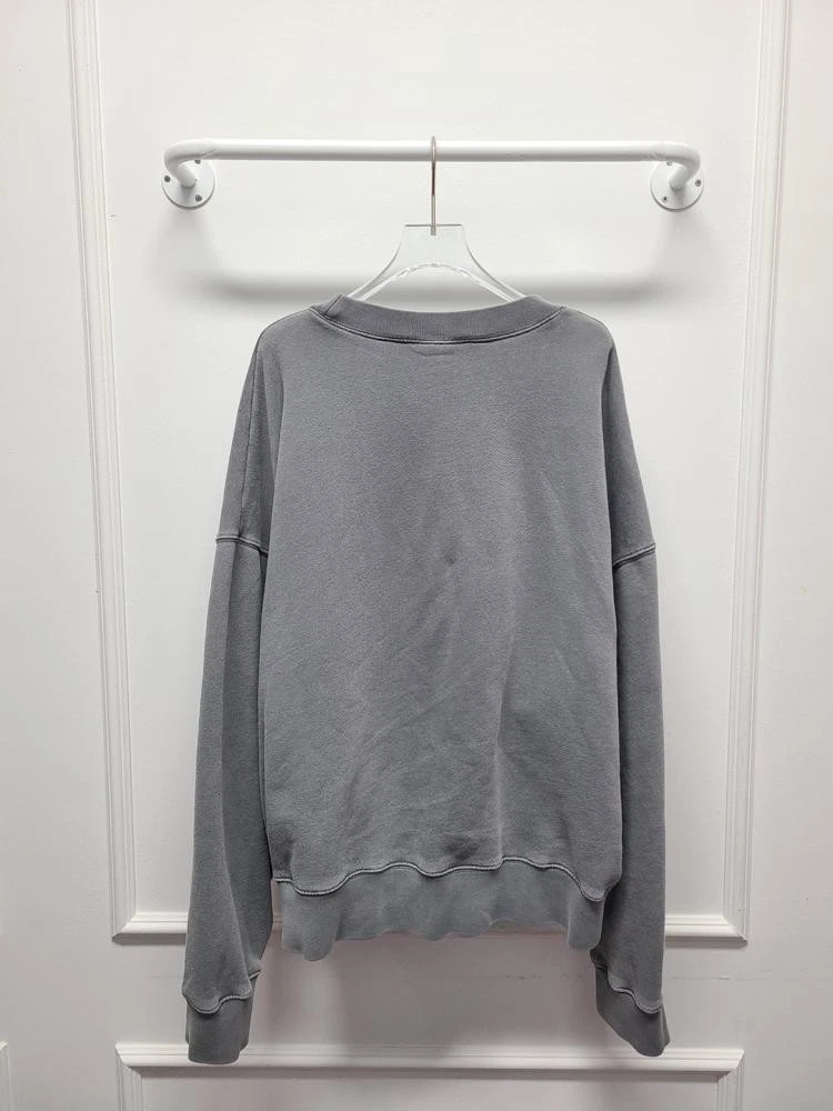 Felpa con logo curvo grigio Palm Angels L 117657575