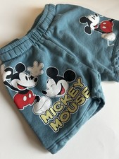 Zara Kids 3Y Blue Mickey Mouse Shorts Elastic Waist Pull On good condition