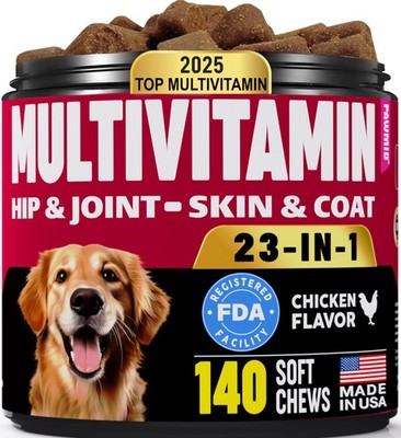 Dog Multivitamins Chewable with Probiotics - Dog Vitamins and Supplements - 1...