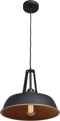 Matte Black & Gold Nostalgia Bell Dome Pendant Light Fixture
