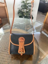 Vintage DOONEY  BOURKE "Essex" AWL Black Pebbled Leather Small Crossbody