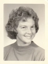 Vintage Class Photo Cute Redhead Teen School Picture Day 1950s American USA