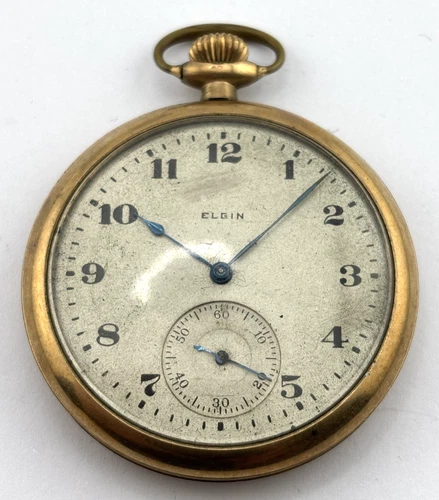 Elgin 1919 Antique Mechanical Pocket Watch 7J  12s  21649855 NON-WORKING