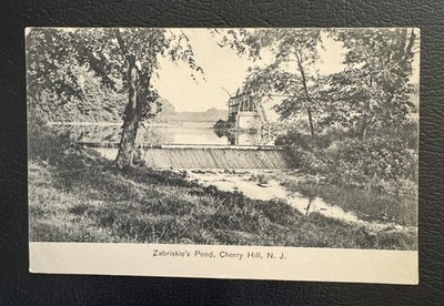 Scarce Cherry Hill, River Edge, NJ 1910 Postcard View Zabriskie s Pond