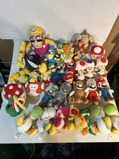 Nintendo Super Mario Yoshi Plush Lot Of 30 Wario Donkey Kong Luigi Toadstool