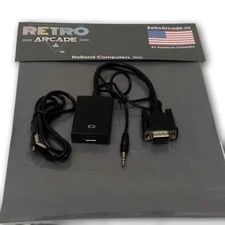 New RetroArcade.us VGA Male To HDMI Video Cable Converter Adapter with Audio