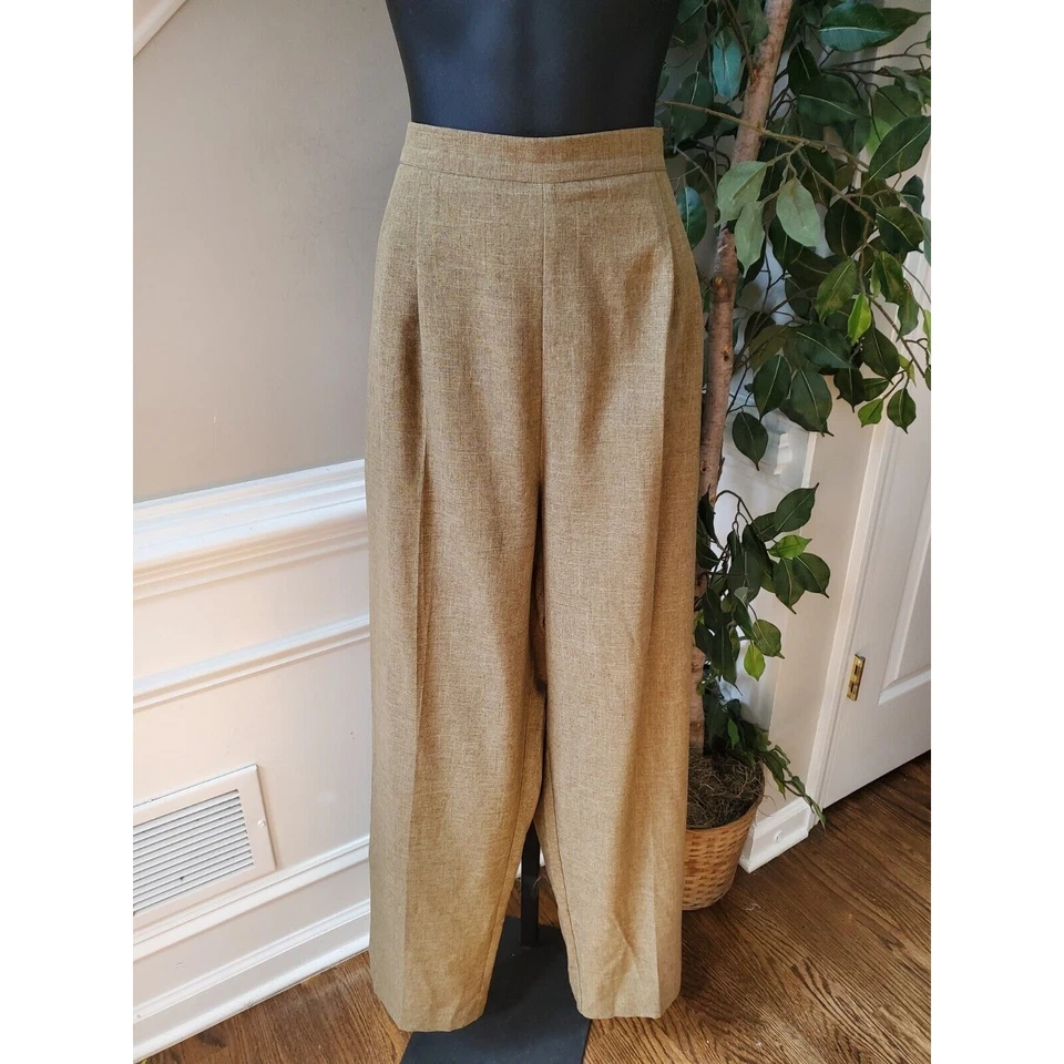 Blazer y pantalón para mujer Dani Max beige poliéster de un solo pecho traje de 2 piezas 16 Foto 3 de 4