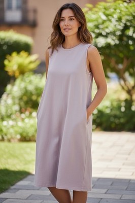 Maggie s Organics Waldon Dress XXL Lavender Organic Cotton Sleeveless NWT