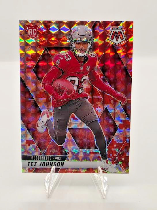 2025 Panini Mosaic - Tez Johnson red camo #316 RC Buccaneers
