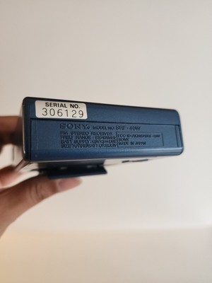 Vintage 80's Sony FM Walkman Blue SRF-40W Works/Tested Made Japan