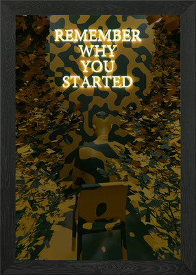 Remember Mud 3D Zitat gerahmtes Wandbild Poster Leinwanddruck Bild