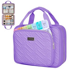 Leudes Travel Pill Bottle Organizer, Medicine Storage Case for Home  On-the-Go