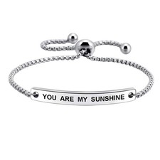 You are My Sunshine Expandable Mantra Cuff Bangle Bracelet Graduation Fashion Je