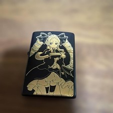 ReZero Beatrice Zippo Lighter Metal Black Gold Flint Used