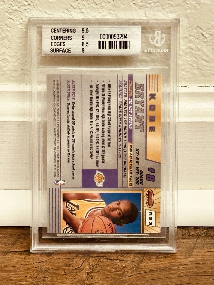 💥 BGS 9 科比·布莱恩特 1996-97 年鲍曼最佳新秀卡 #R23 带 9.5 完好! — 第 2/3 张图片