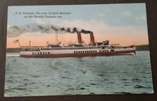 S.S. Tacoma 22 Knot Steamer Vintage 1914 Post...