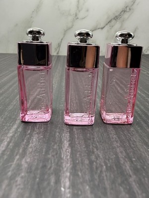3x Dior Addict 2 Miniature Perfume 5ml 0.17 oz EDT Eau de Toilette
