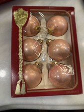 The Victoria Collection Vintage Glass Ornaments Made in the USA Blush Color