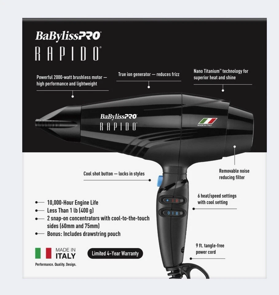 Secador de cabelo babyliss pro rapido - Imagem 2 de 2