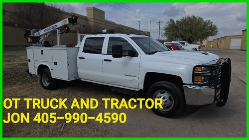 2018 Chevrolet 3500 Crew Cab 4wd 4000lb Crane Mechanics Service Truck 6.6L