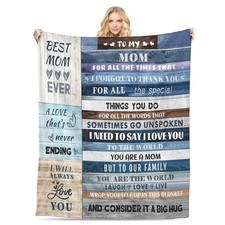 Soft Flannel Throw Blanket for Mom Bed Couch Sofa Mother's Day 50x60 Inch