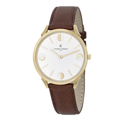 Pierre Cardin Pigalle Half Moon Braun Unisex Armbanduhr CPI.2012 - Bild 1 von 4
