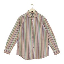 Paul Smith Striped Shirt Mens Size 39 Multicoloured Iconic Regular Fit Cotton