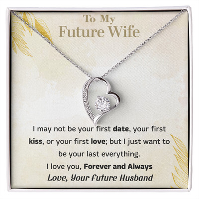 To My Future Wife Necklace   Romantic Gift with Message from Future Husband