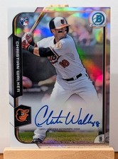 2015 Bowman Chrome Christian Walker Refractor On-Card Auto RC #d /499