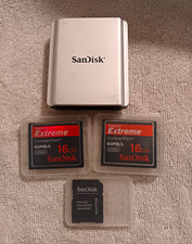 2 SanDisk Extreme 16GB Compact Flash 60MB/s UDMA and ScanDisk Extreme Reader
