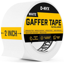 Gaffer Tape 2 Inch X 1 Pack White Gaff Tape No Residue, Heavy Duty Gaffers Tape,