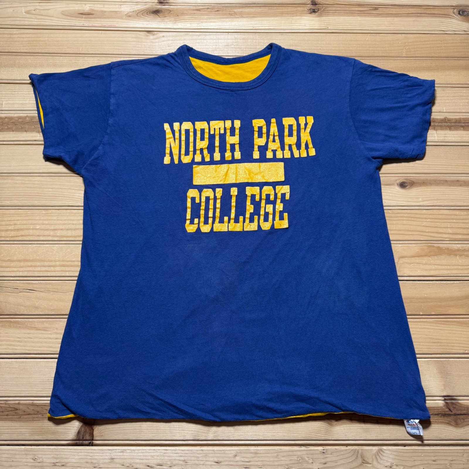 Vintage 80s Double Face Champion North Park University College T-Shirt - XL