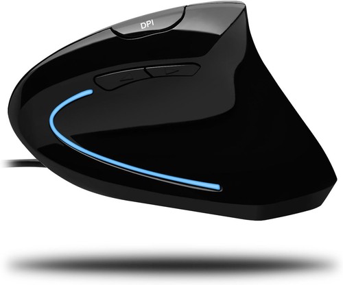 Adesso iMouseE1 - Vertical Ergonomic Illuminated Optical 6-Button USB Mouse - Ri - Picture 2 of 9