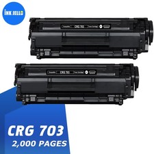 2 Black Toner Fits For Canon 703 LBP-2900 LBP-2900B LBP-2900i LBP-3000