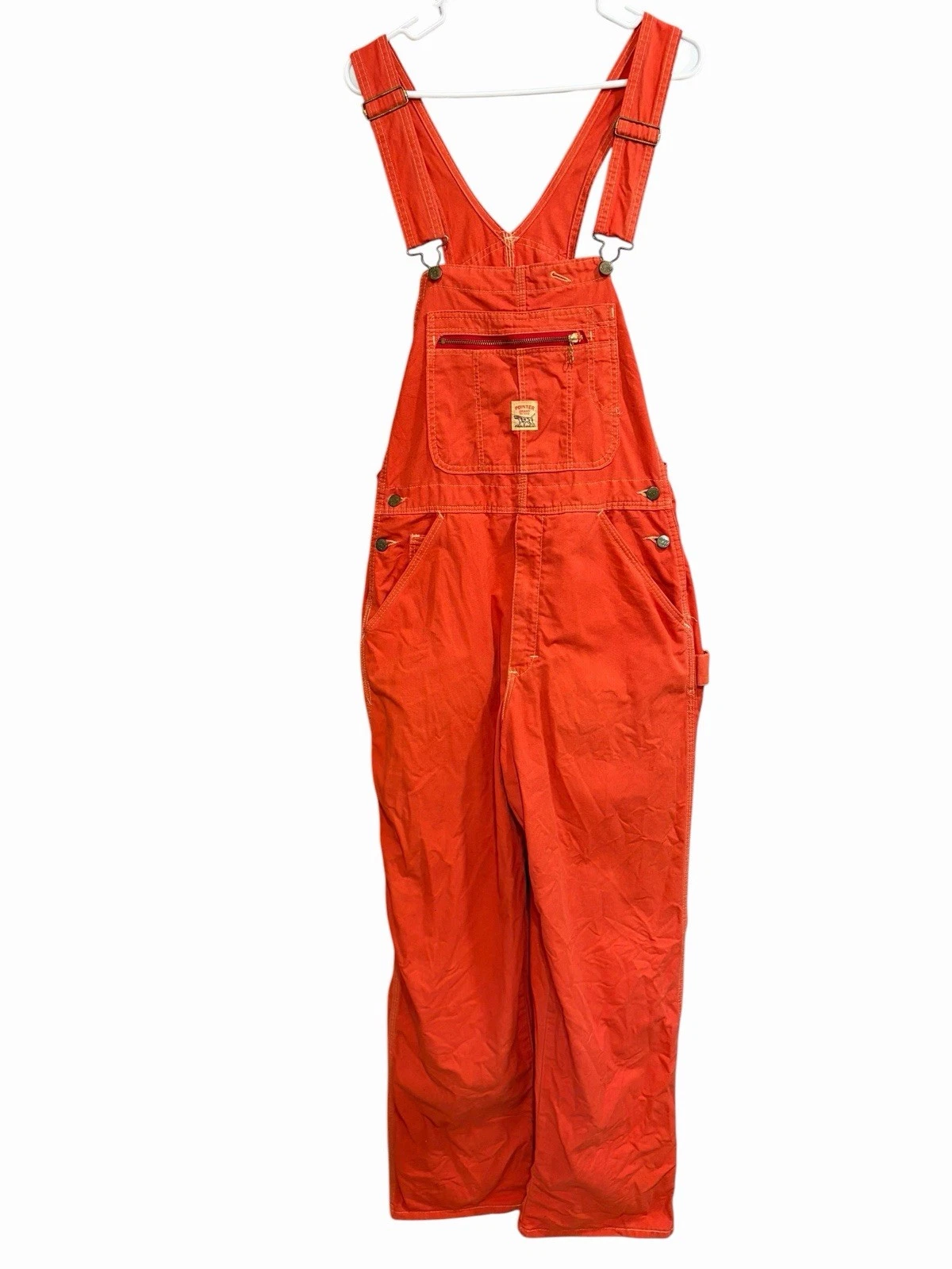 VTG Pointer Brand Blaze Orange CottonCanvas Overalls Workwear Hunting W 34 L32
Opens in a new window