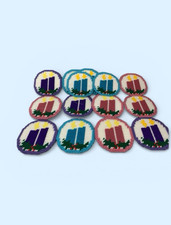 Needlepoint Candle Christmas Ornaments Vintage Handmade Plastic Canvas COMPLETE