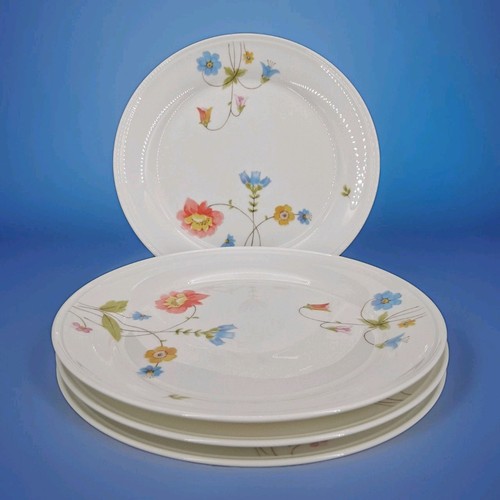 Set of 4 Mikasa JUST FLOWERS A4-182 Japan 7.5'' Salad Plates Bone China Floral