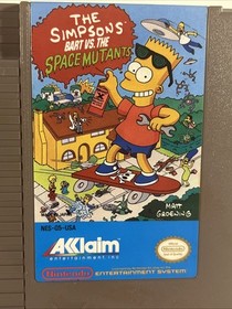 The Simpsons Bart vs the Space Mutants Nintendo NES Cartridge TESTED