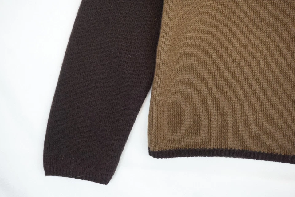 Suéter de lana tejido con logotipo grande marrón Billabong vintage para hombre L Foto 2 de 4