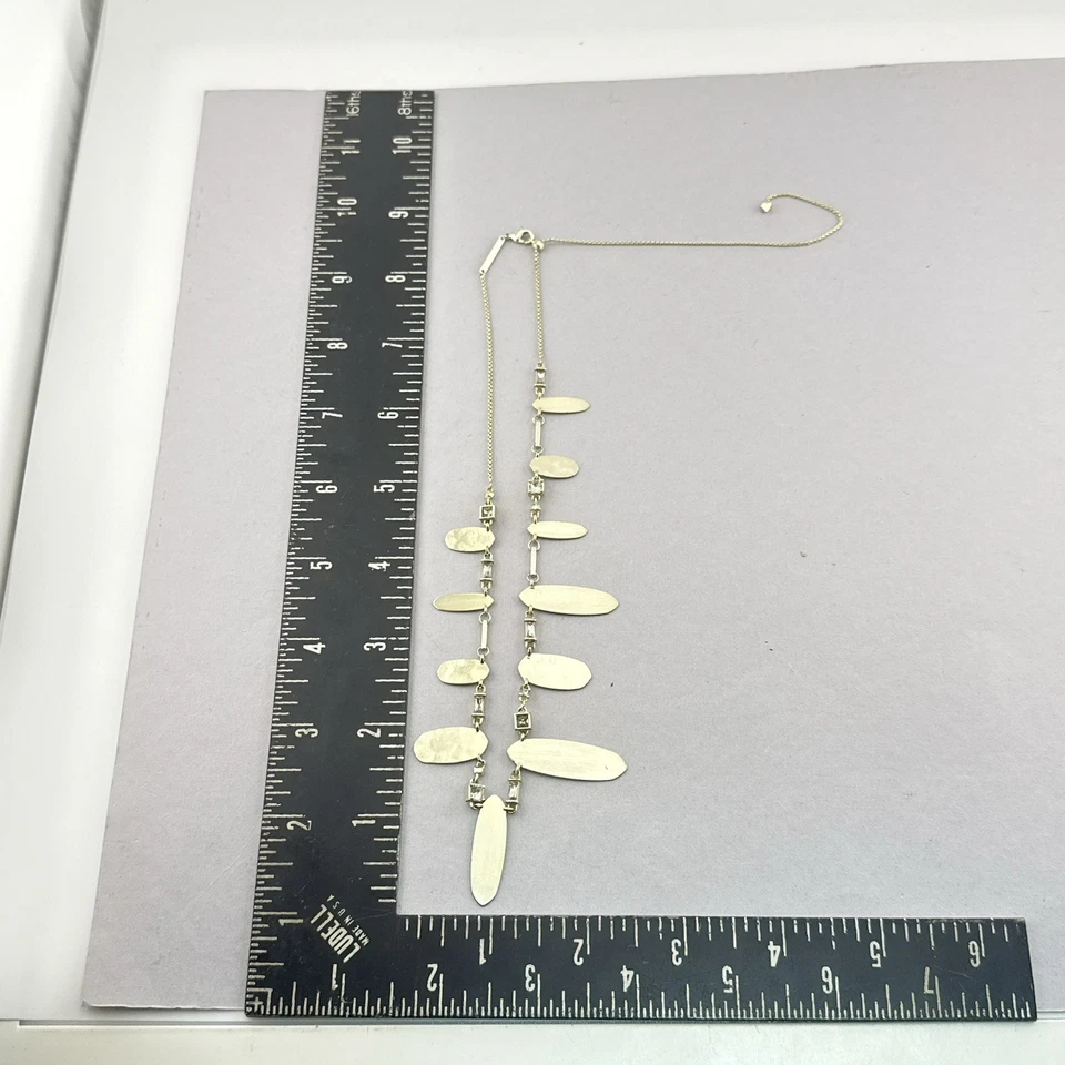 Kendra Scott 项链 Airella 可调项圈金色透明水钻 110 美元 — 第 4/4 张图片