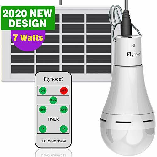 Flyhoom Dimmable Outdoor Solar Light Bulb Rechargeable Led Solar Bulb