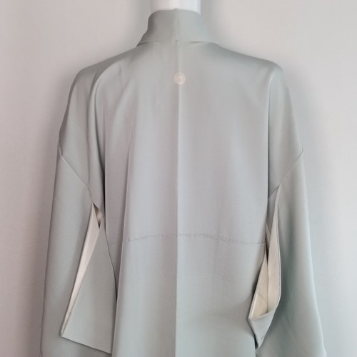 Kimono Robe / Japanese Classy Light Blue Silk Vintage Kimono Jacket 0323250059 - Picture 19 of 24