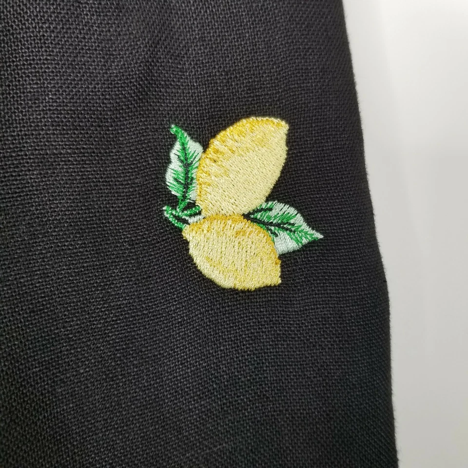 Talbots 6 Irish Linen Embroidered Lemon Applique' Cropped Pants - Image 4 of 4