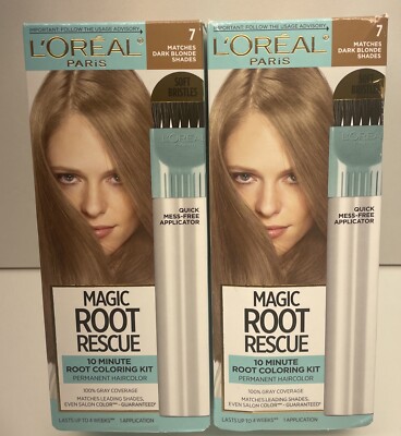 Lot 2 L'oreal Root Rescue 10 Minute Root Color Kit Permanent Dark Blonde Shades